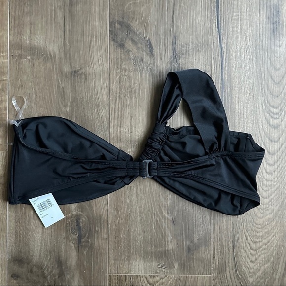 NWT Good American Black Bali One Shoulder Bikini Top - Size 5 / XXL - Picture 7 of 10